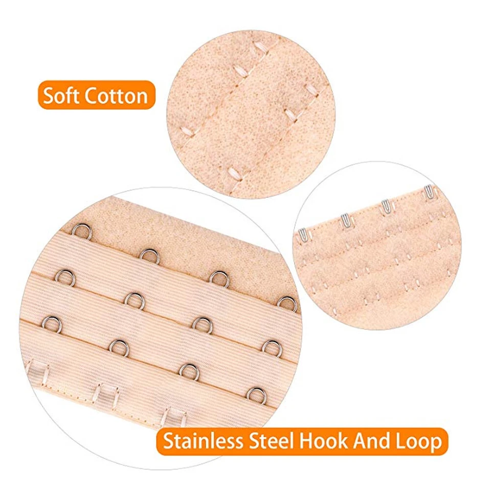 Extensor de sujetador ajustable 4 piezas 2/3/4 ganchos con extensión de correa de ropa interior elástica Foto 2 de 4