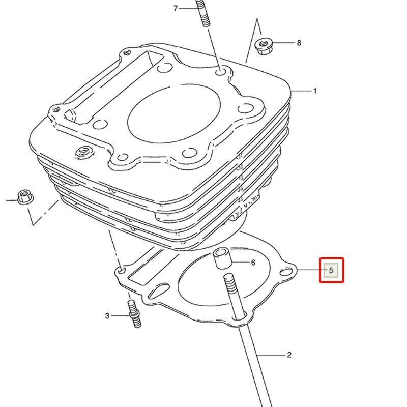 Cylinder Top End Gasket Kit for Suzuki GN250 GZ250 LT250EF / Head Base