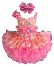 Jenniferwu Flower Baby Girl Lace Dress Toddler Tulle Sleeveless Bow Princess