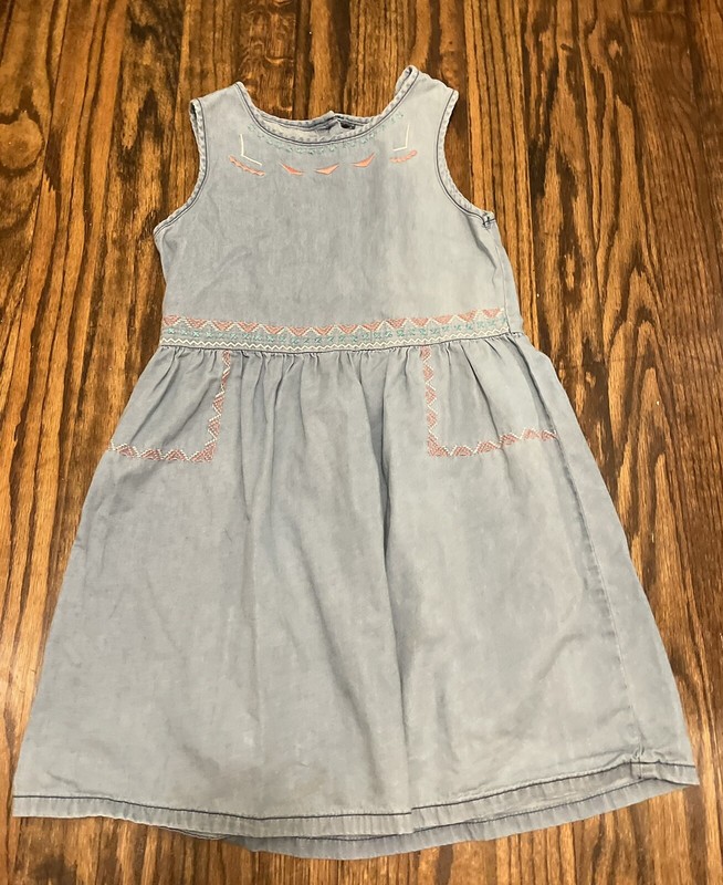 Gymboree Blue Seersucker  Dress girls size 8
