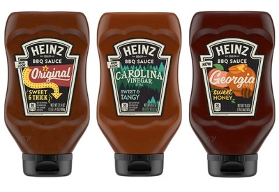Heinz Bbq Sauce Variety Pack 3 Bottles Original Carolina Georgia Ebay