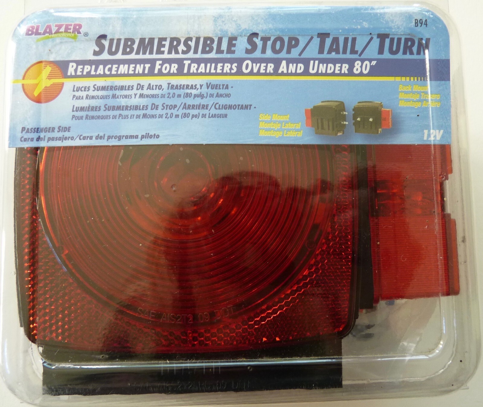 Blazer Submersible Stop Tail Turn Trailer Light B94 Passenger Replacement New-image