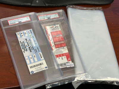 100 PSA Graded Ticket STUB sleeves - Exact Fit Slab Sleeves Poly 5 * 10 NEW