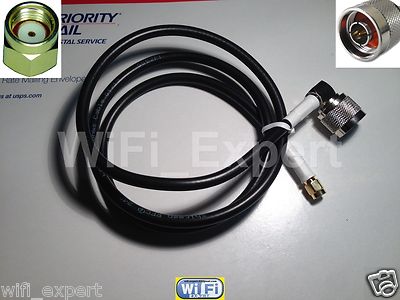 3FT N right angle Male to RP-SMA plug Female pin Jumper Pigtail Cable RFC240 USA