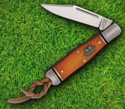 Marbles Master Made Coke Bottle Folding Knife Stainless Steel Blade Bone Handle
