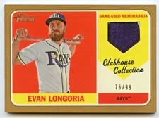 2018 Topps Heritage Evan Longoria Clubhouse Collection Patch Relic #CCR-EL -/99
