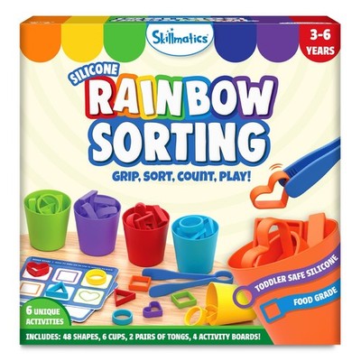Silicone Rainbow Sorting Game - Learning & Educational Toy, Sorting, Counting...