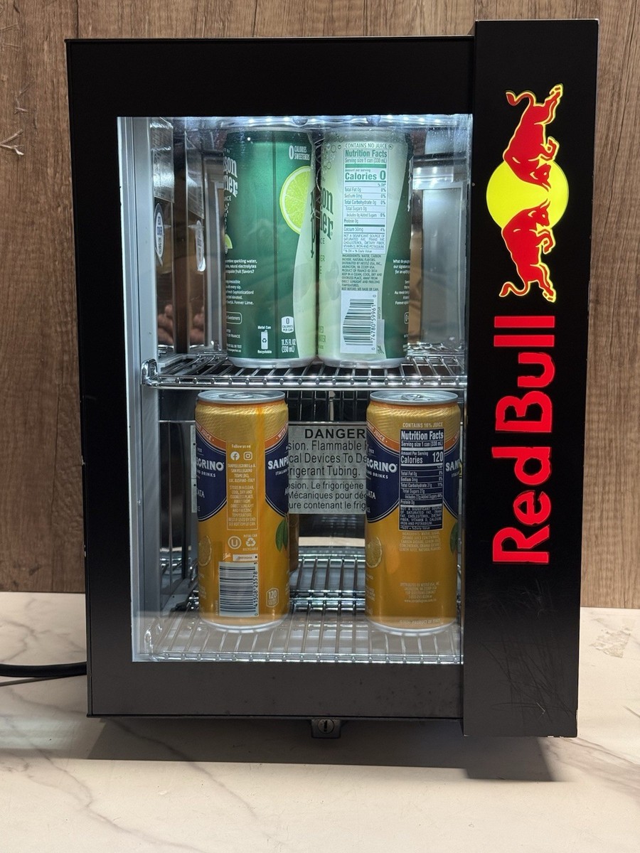 Red Bull Mini Fridge Countertop Glass Door Cooler RB-BC2020 ECO