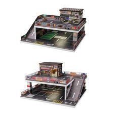 Espositore Modello Auto Base Esposizione Parcheggio Scenario Simulato con Rampe