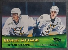 2000-01 Topps - Combos Teemu Selanne, Paul Kariya #TC2