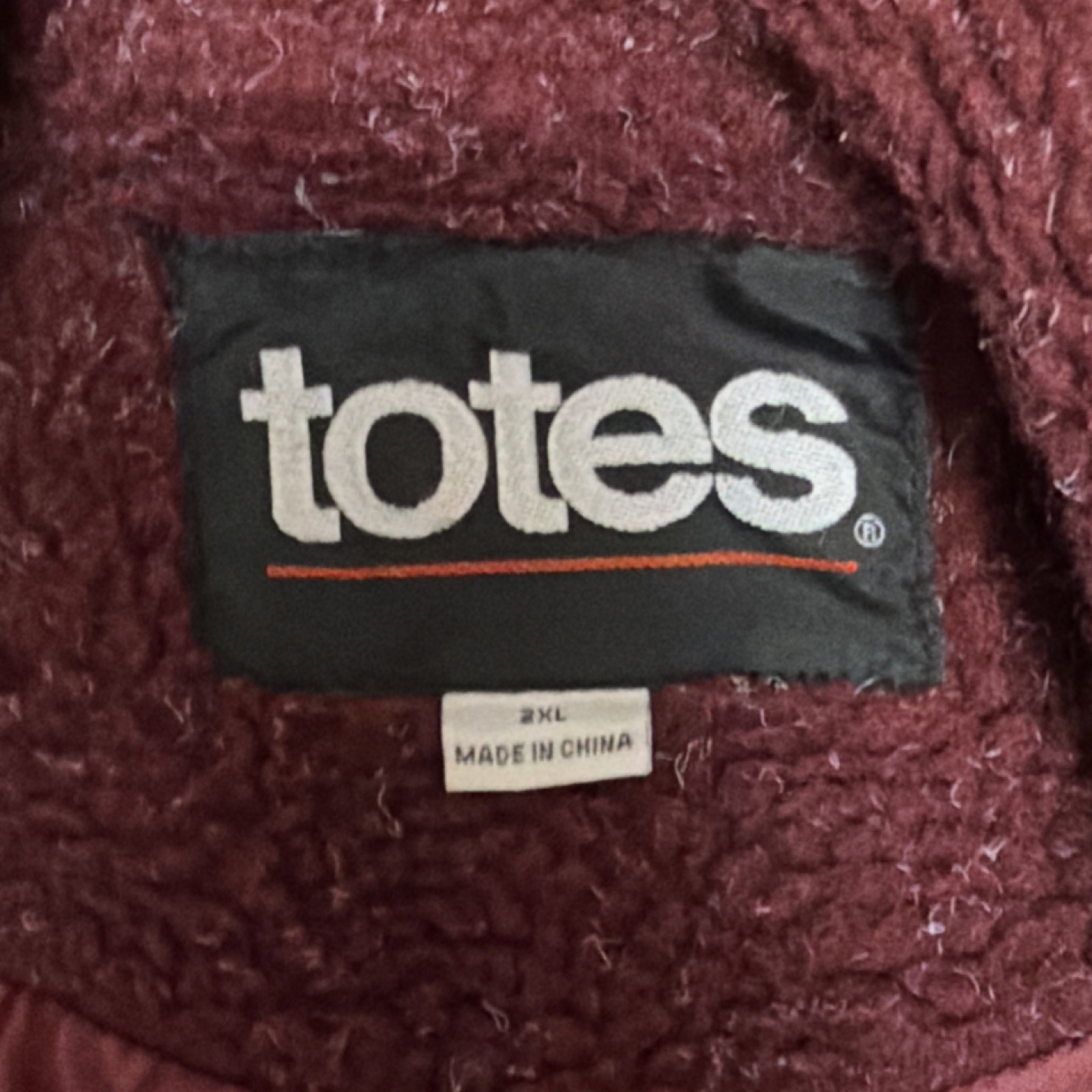 Totes Burgundy Button Collared Jacket Womens Soli… - image 3