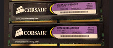 Corsair XMS2 Extreme Performance 2 x 2GB Used 1066 mhz CM2x2048-8500C5 4GB