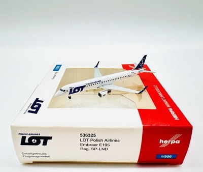 Herpa Wings 1:500 536325 LOT Polish Airlines E195 SP-LND