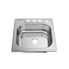 Glacier Bay 25 in. Drop in Single Bowl 20-Gauge Stainless Steel Kitchen Sink