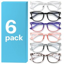 6 Pack Blue Light Blocking Glasses for Women Men Stylish Computer Gaming ...