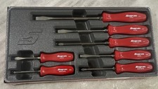 New Snap-on 7 Piece Red Hard Handle Screwdriver Set Sddx70ar