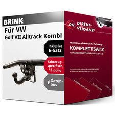 Für Golf VII Alltrack BA5 (Brink) Anhängerkupplung abnehmbar + E-Satz 13pol neu