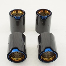 4pcs Glossy Carbon Blue Exhaust Tip For Bmw M2 M3 M4 M135i M235i M140i M240i Usa 4pcs Glossy Carbon Blue Exhaust Tip For Bmw M2 M3 M4 M135i M235i M140i M240i Usa