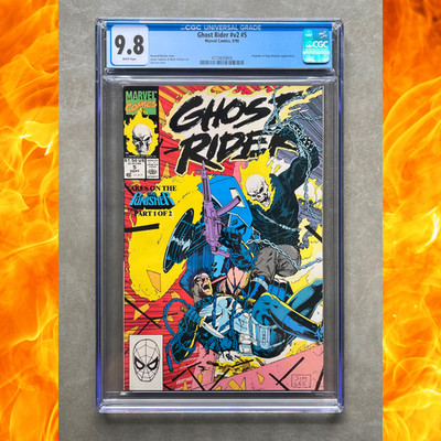   Ghost Rider V2 #5 CGC 9.8 NM/M (Marvel 1990) Classic Jim Lee Cover  