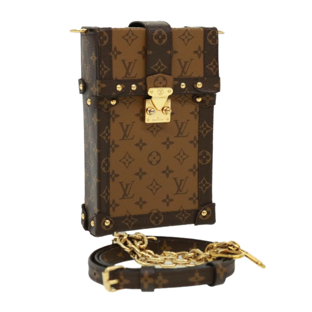 LOUIS VUITTON Reverse Pochette Trunk Vertical Shoulder Bag M67873