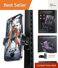 Gym Magnetic Phone Holder, 360  Adjustable N55 Dual Magnet Phone Mount Gym ...