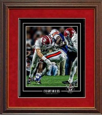 ALABAMA FOOTBALL I'VE GOT YOUR SIX 2025 IRON BOWL HUBBARD BEAT AU PRINT framed
