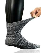 Men Non-Binding Ankle Thick Warm Winter Socks Seamless Toe Cushion 3 Pairs L