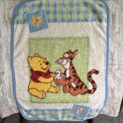Vintage Y2K Disney Winnie The Pooh Tigger Fleece Baby Blanket