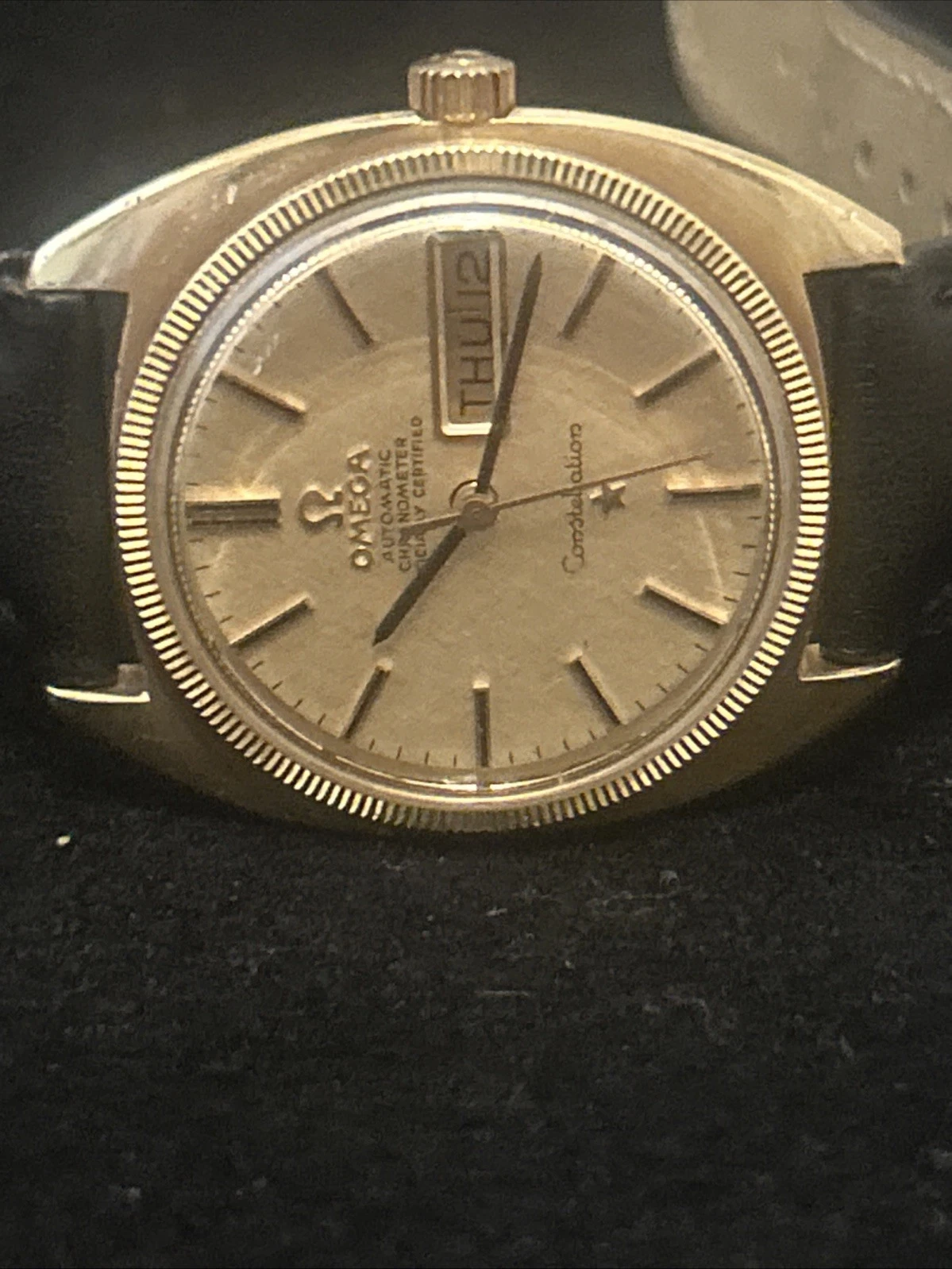 Omega — Vintage Omega Constellation w/ Texture Linen Dial