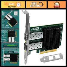 10Gb/s SFP Fiber Ports Ethernet Adapter NIC Card for Servers  PCs, PCIe x8