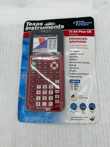 See Description!!!!!  Texas Instruments 84 Plus CE Graphing Calculator - Red