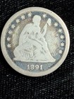 1891 Seated Liberty Quarter Dollar, 90% Silver US Coin — photo 1