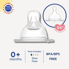 Baby Bottle Nipples Slow Flow Size 1 4 Pack Month Newborn Babies Skin Soft