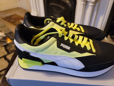 Puma Future Riders Black and Neon Size 12