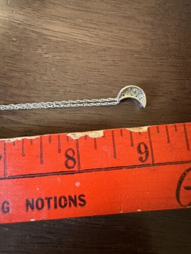 Vtg 925 DQ Moon Pendent Necklace - Picture 7 of 7