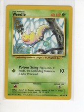 WEEDLE BASE SET POKEMON CARD 69/102 LP