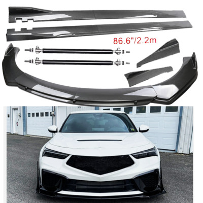 Carbon Fiber Front Bumper Lip Spoiler Splitters Body Kit For Acura Integra