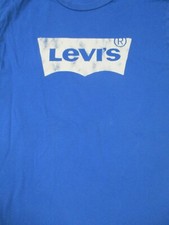 M blue LEVI'S JEANS brand retro cotton t-shirt by LEVI STRAUSS