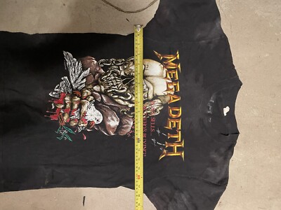 Vintage 1987 Megadeath Wake-up Dead Tour Concert Shirt Size Large