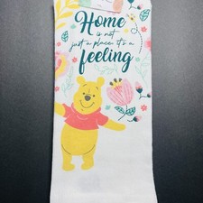 Disney Winnie Pooh 2 Pack Kitchen Hand Towels Springtime Flowers Home Is Feeling