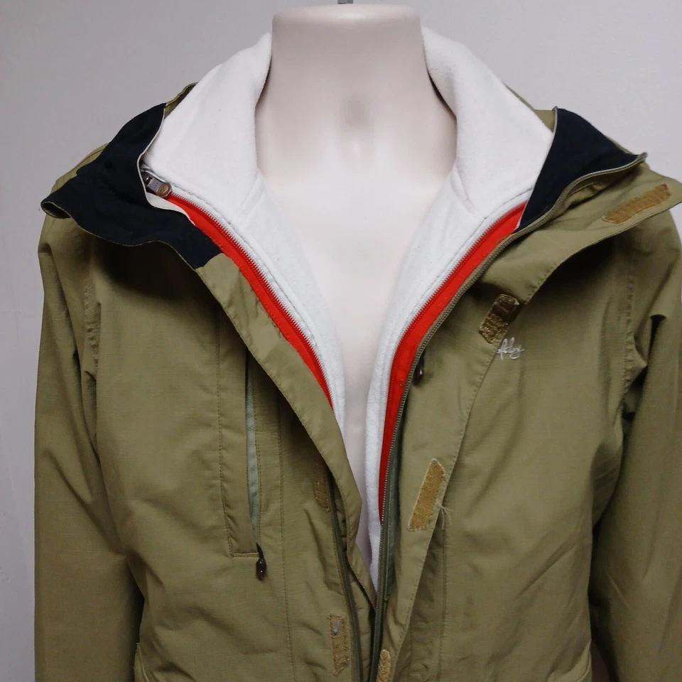 Oakley Ski Jacket Size Medium Y2k Baggy Fit Zip Out Fleece Liner Olive Green  - Image 2 of 4