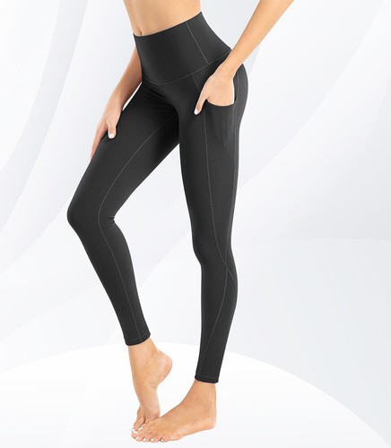 Women High Waist Gym Leggings Pocket Fitness Sports Running Stretchy Yoga Pants - Picture 22 of 24