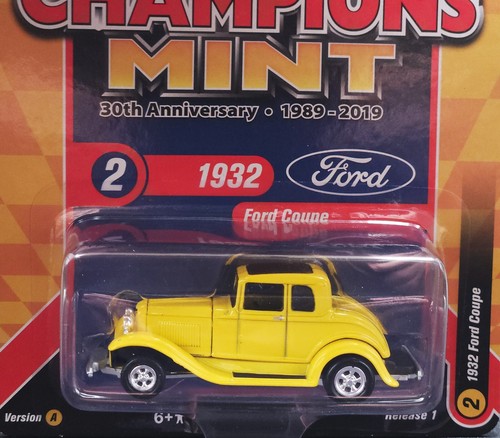 Racing Champions 32 1932 Ford Coupe Mint 30th Anniversary Collectible Car Yell A