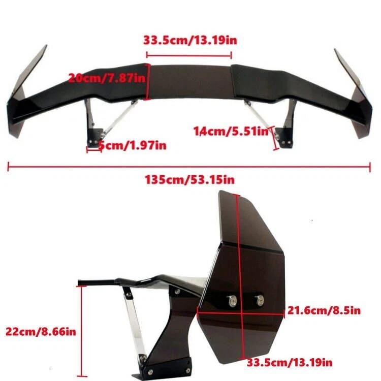 For 2004-2008 Mitsubishi Galant GT Sport-Style Trunk Spoiler Wing 53'' Universal - Image 2 of 4