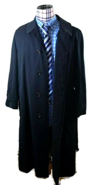 $1990 BURBERRY LONDON MEN BLACK WOOL CAMEL HAIR LINER ...