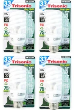 4 pack Daylight Bulb Light 33 W Energy 150 Watt Output White Compact Fluorescent