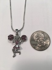 Cheerleader Charm Necklace Cheerleading Girl Costume Jewelry