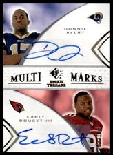 2008 SP Rookie Threads #MMD-21 Donnie Avery / Early Doucet FOOTBALL Rams