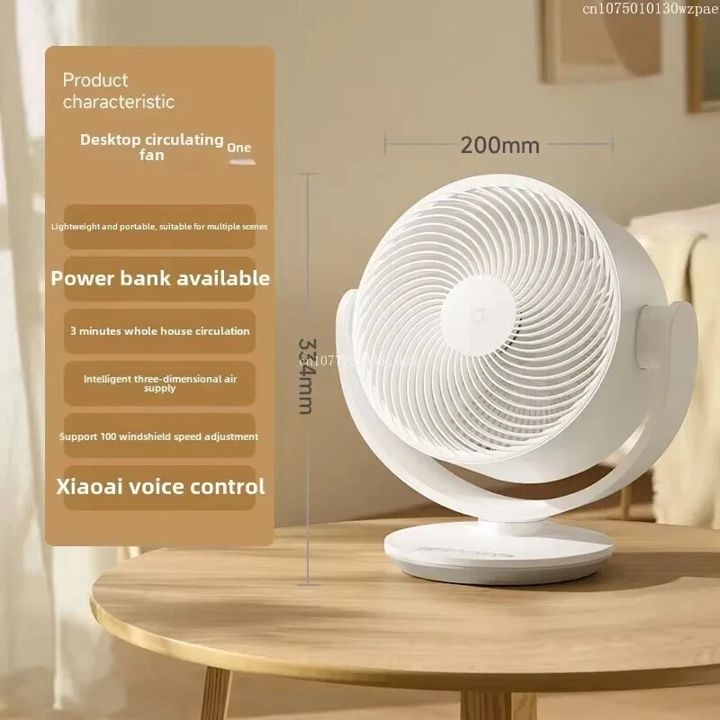 Ventilador de refrigeración portátil de escritorio XIAOMI mini enfriador de aire silencioso 100 velocidades escritorio USB AU Foto 4 de 4