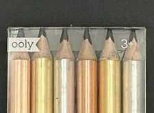 OOLY Set of 6 Modern Graphite #2 Pencils Art Supplies Sketch NEW With Seal